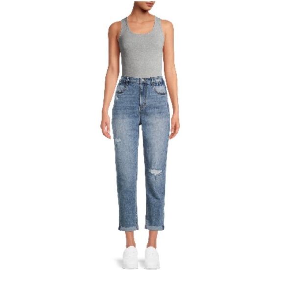 Women’s Juniors Cinched Mom Denim Jeans Pants Size 5 - Picture 4 of 6